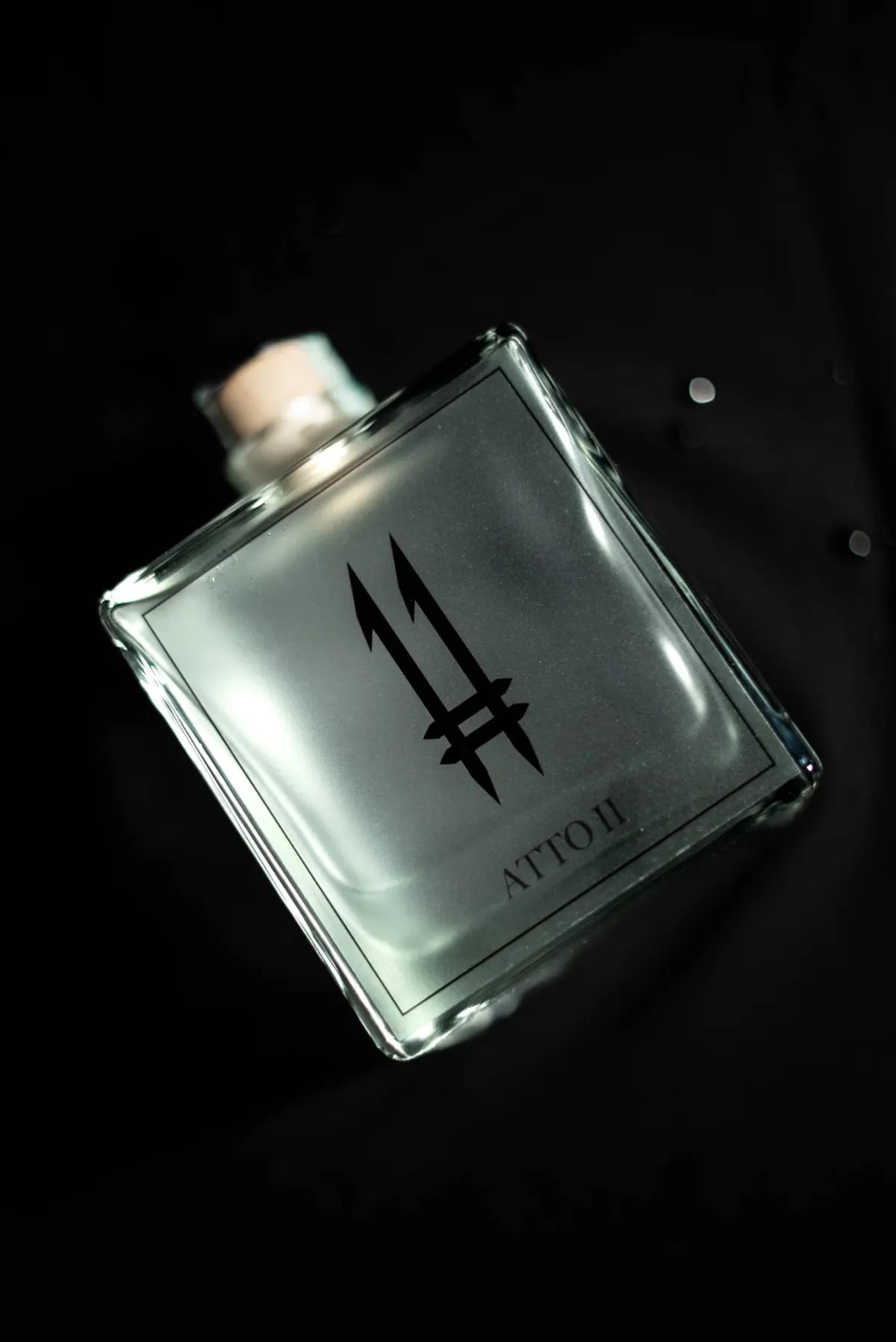 Bottle of N.11 Atto II on a black background