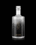 Bottiglia rotonda di N.11 Il Vuoto London Dry Gin con sfumatura nera e logo 11 oro